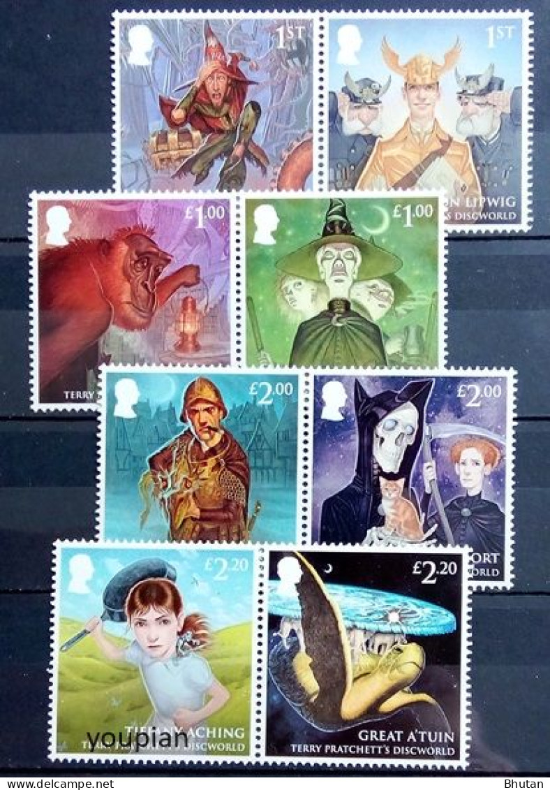 Great Britain 2023, Discworld, Four MNH Stamp Strips - Ohne Zuordnung