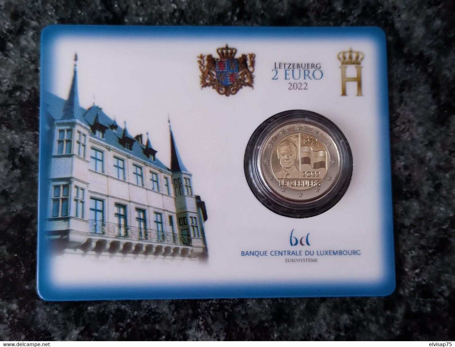 2 Euro CC Luxemburg Luxembourg  Flag 2022 BU Coincard Different Mint Mark - Luxemburgo