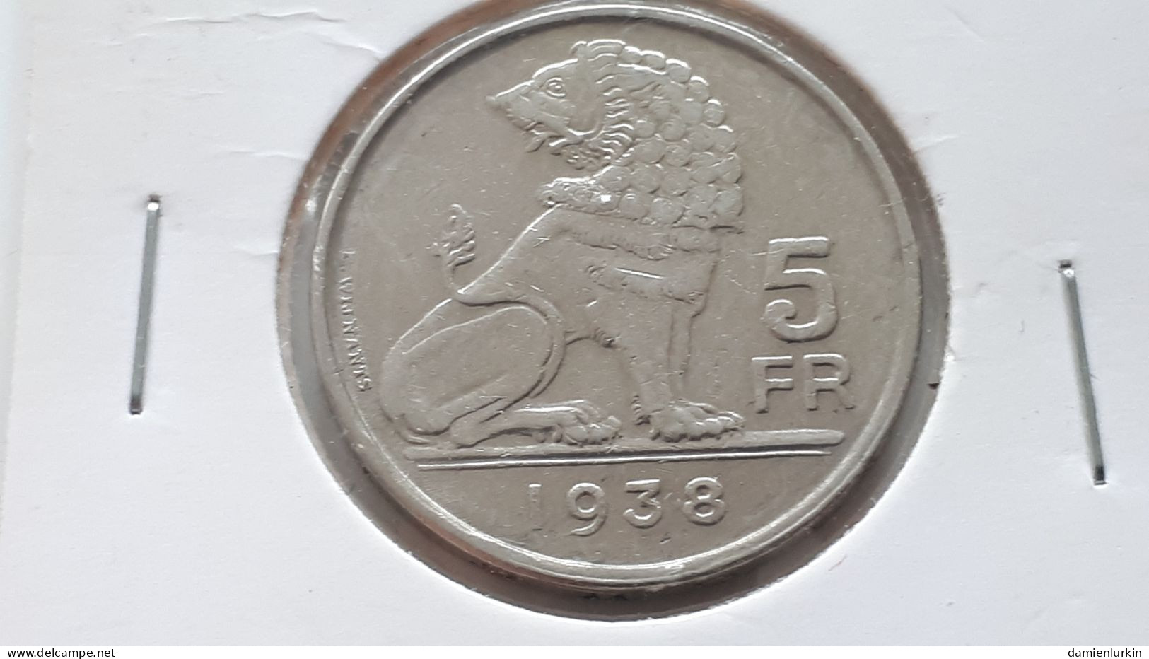 BELGIE/BELGIQUE LEOPOLD III 5FR 1938 VL/FR ETOILE POS.B RESTE MOINS DE 3000 EX. MORIN 445C COTES : 30€-80€-120€-200€ - 5 Francs