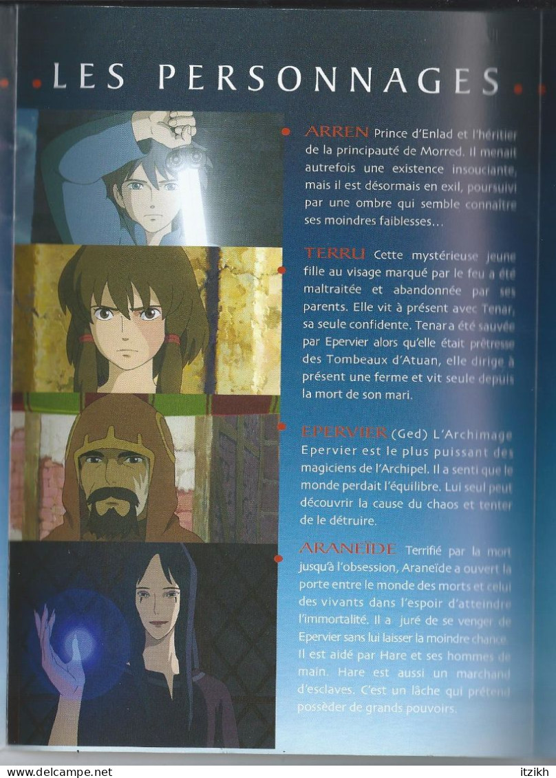 Les Contes De Terremer Goro Myazaki Studio Ghibli 2007 Dépliant 6 Pages Etat Neuf - Bioscoopreclame