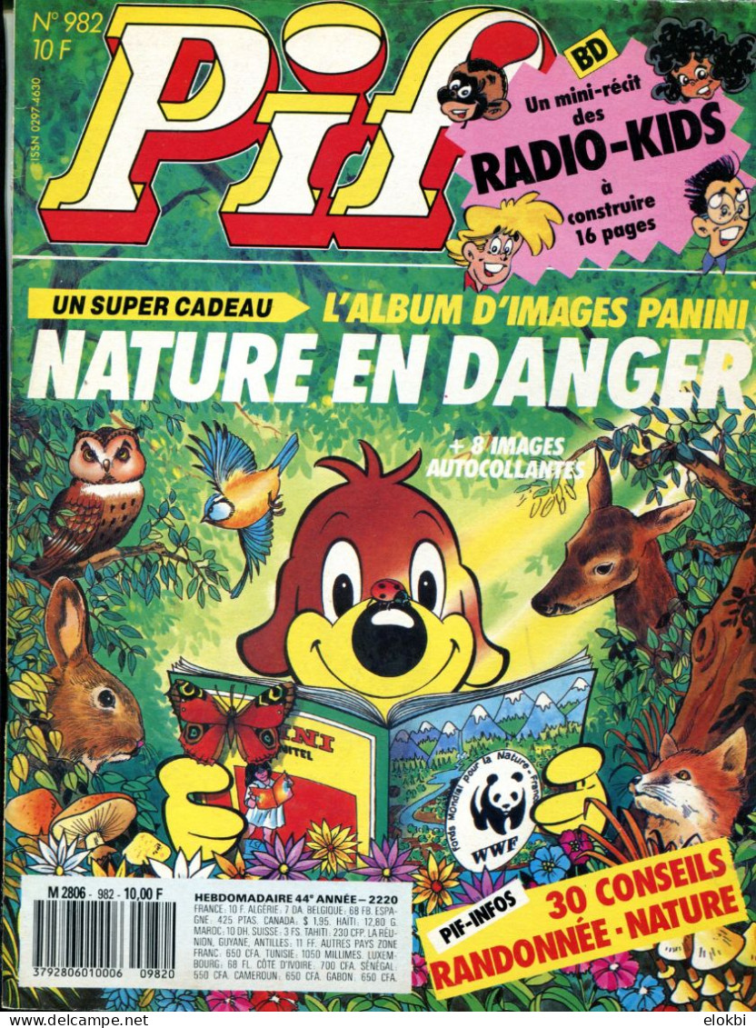 Lot Des Pif Gadget N°981, 982 Et 983 De Janvier 1988 - La Morgueluse (BD En 3 Parties) Par Yannick Et Motti - Pif Gadget