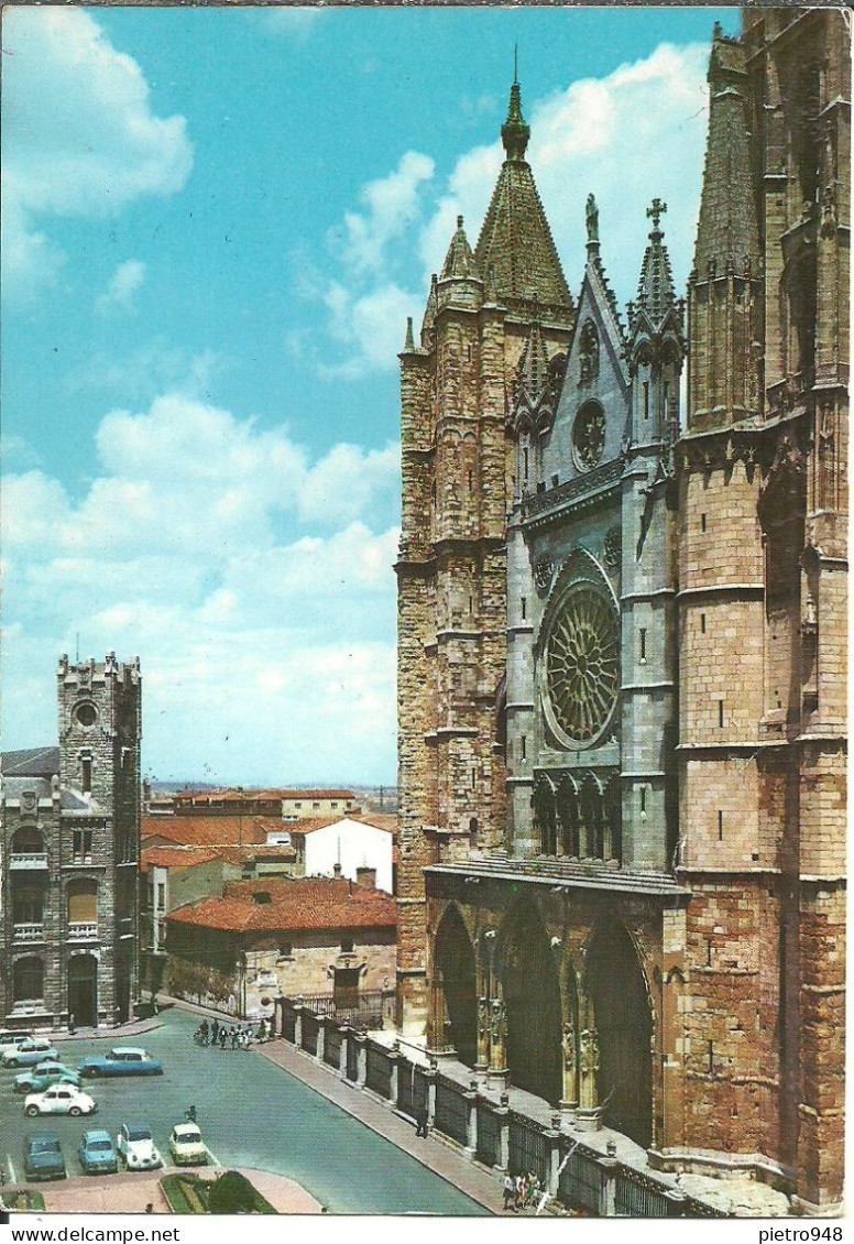 Leon (Castilla Y Leon, Spagna) Catedral, Fachada, Cathedral, Facade, Cathedrale, Facade - León
