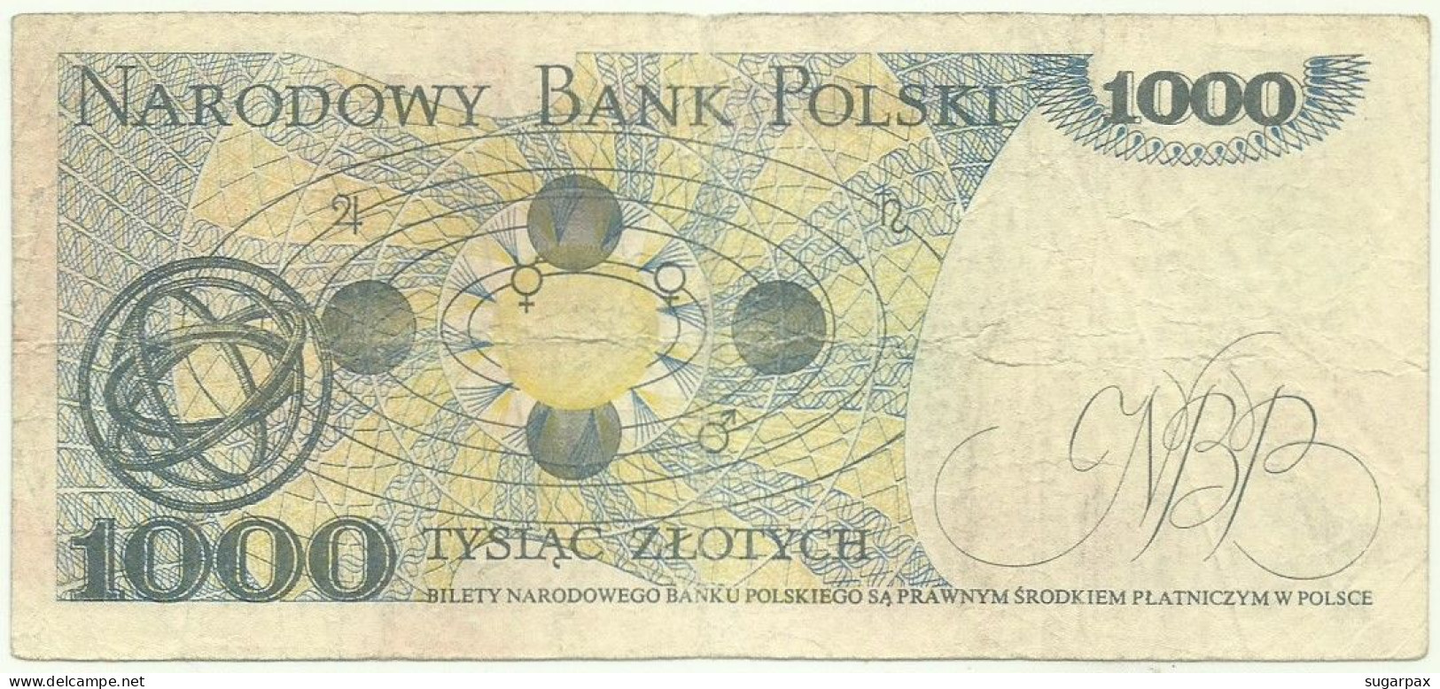 POLAND - 1000 Zlotych - 1982 - Pick 146.c - Série DM - Narodowy Bank Polski - 1.000 - Polen