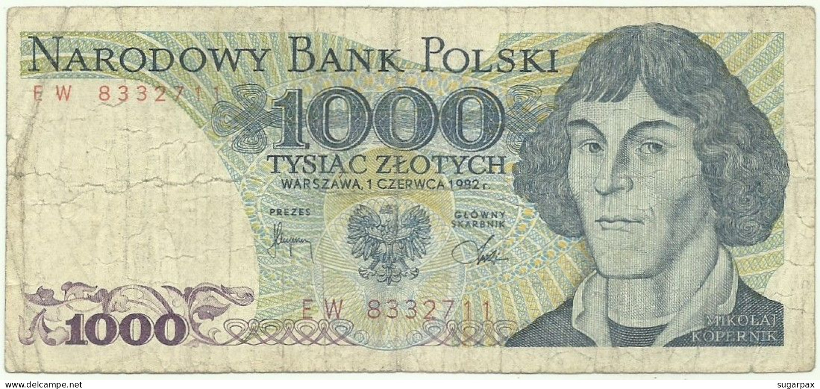 POLAND - 1000 Zlotych - 1982 - Pick 146.c - Série FW - Narodowy Bank Polski - 1.000 - Poland