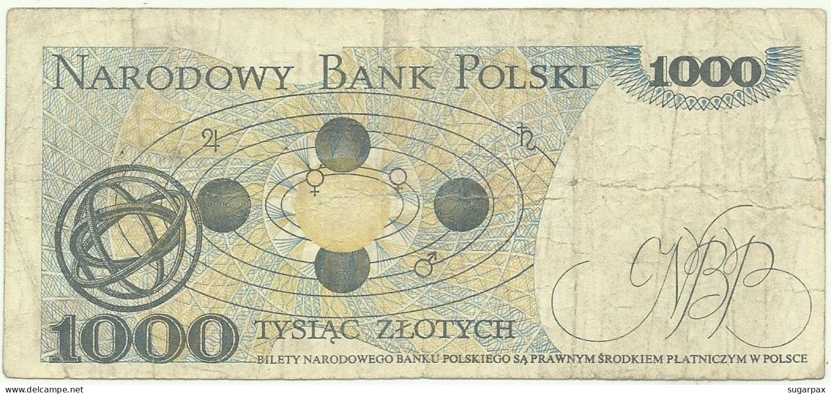 POLAND - 1000 Zlotych - 1982 - Pick 146.c - Série FW - Narodowy Bank Polski - 1.000 - Polen