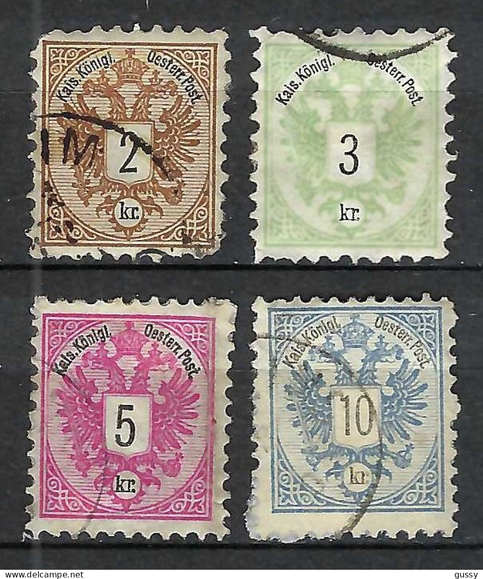 AUTRICHE Ca.1883: Lot D' Obl. CAD, Var. "chiffre 10 Et Inscriptions Gris Clairs Et Non Pas Noirs" - Dagbladen