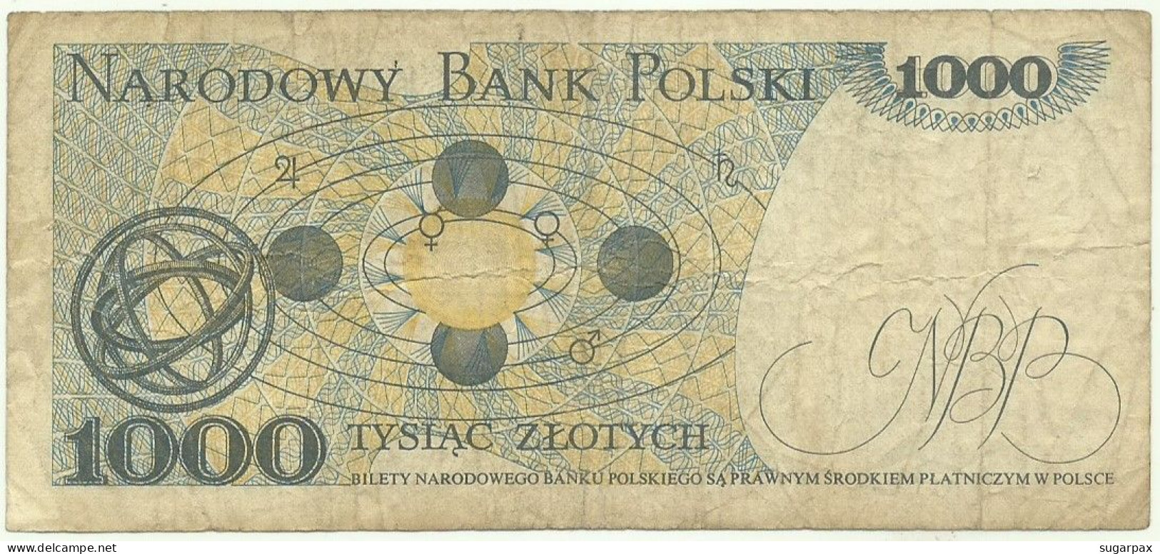 POLAND - 1000 Zlotych - 1982 - Pick 146.c - Série GC - Narodowy Bank Polski - 1.000 - Polen