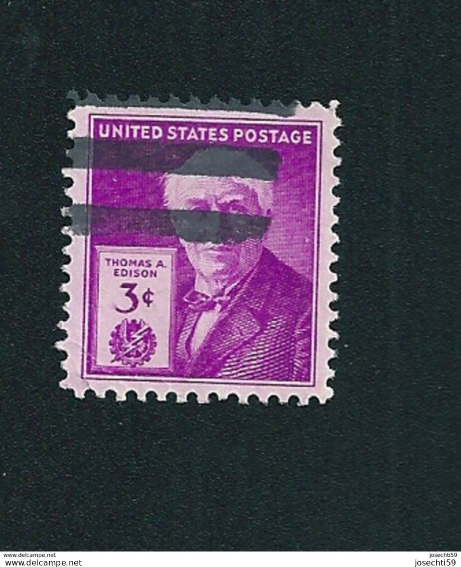 N° 497 Thomas A. Edison Timbre  Etats-Unis (1947) Oblitéré - Used Stamps