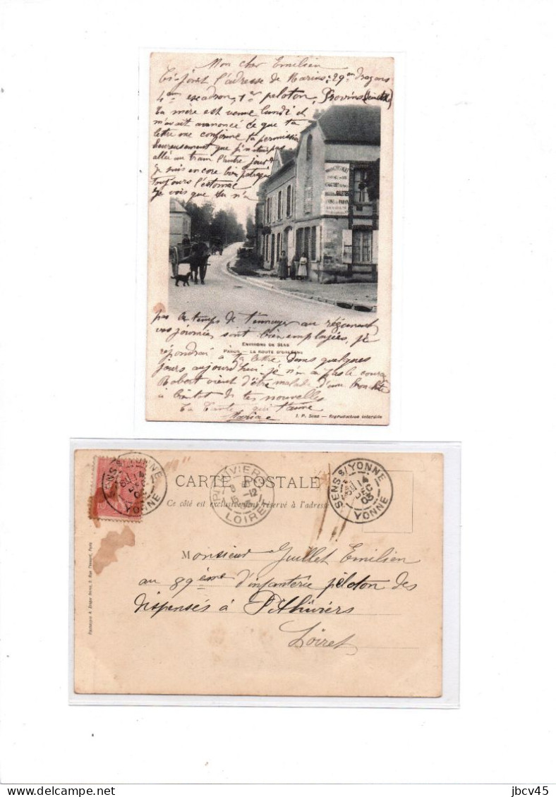 CPA  PARON  Route D Orleans  Maison Chicquet 1903 - Paron