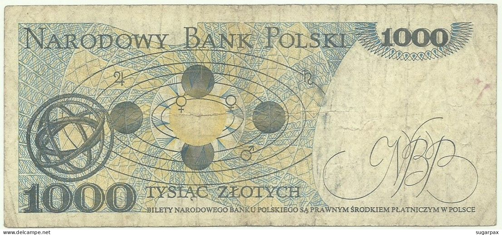 POLAND - 1000 Zlotych - 1982 - Pick 146.c - Série GG - Narodowy Bank Polski - 1.000 - Poland