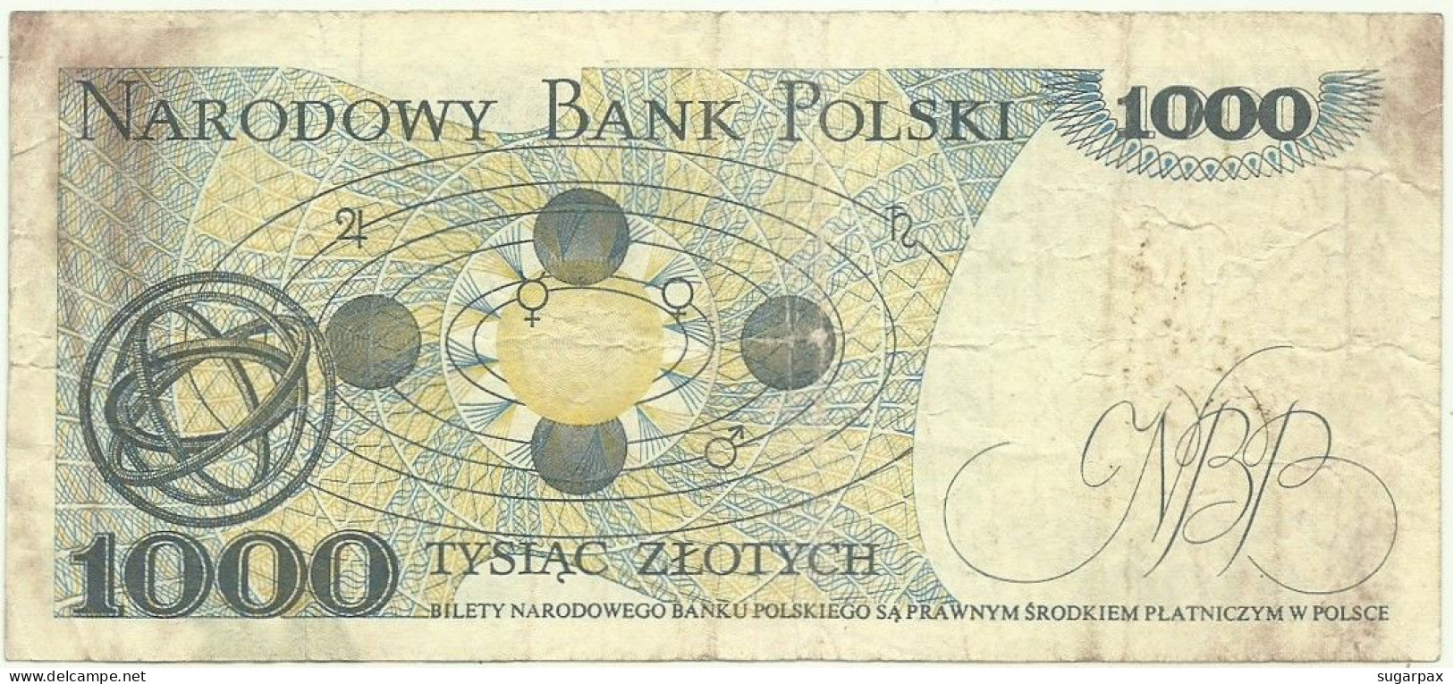 POLAND - 1000 Zlotych - 1982 - Pick 146.c - Série GK - Narodowy Bank Polski - 1.000 - Polonia