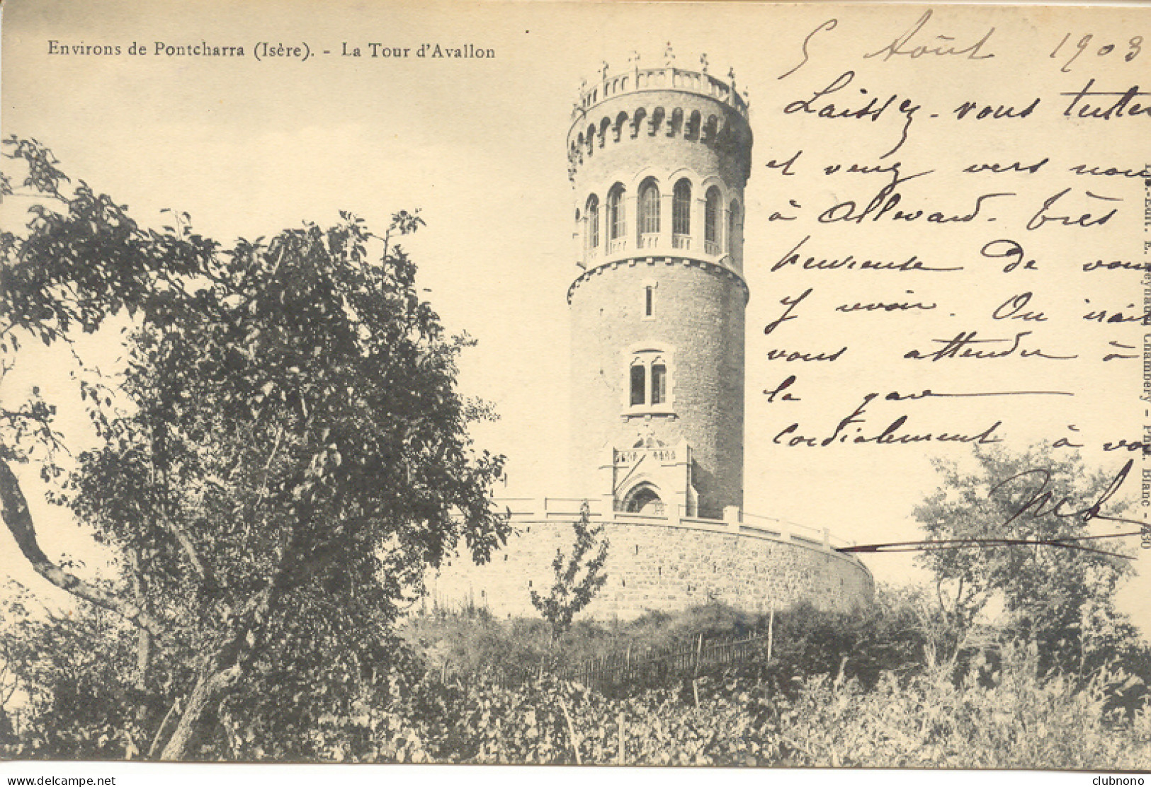 CPA - PONCHARRA ( ENV.) - LA TOUR D'AVALLON (1903) - Pontcharra