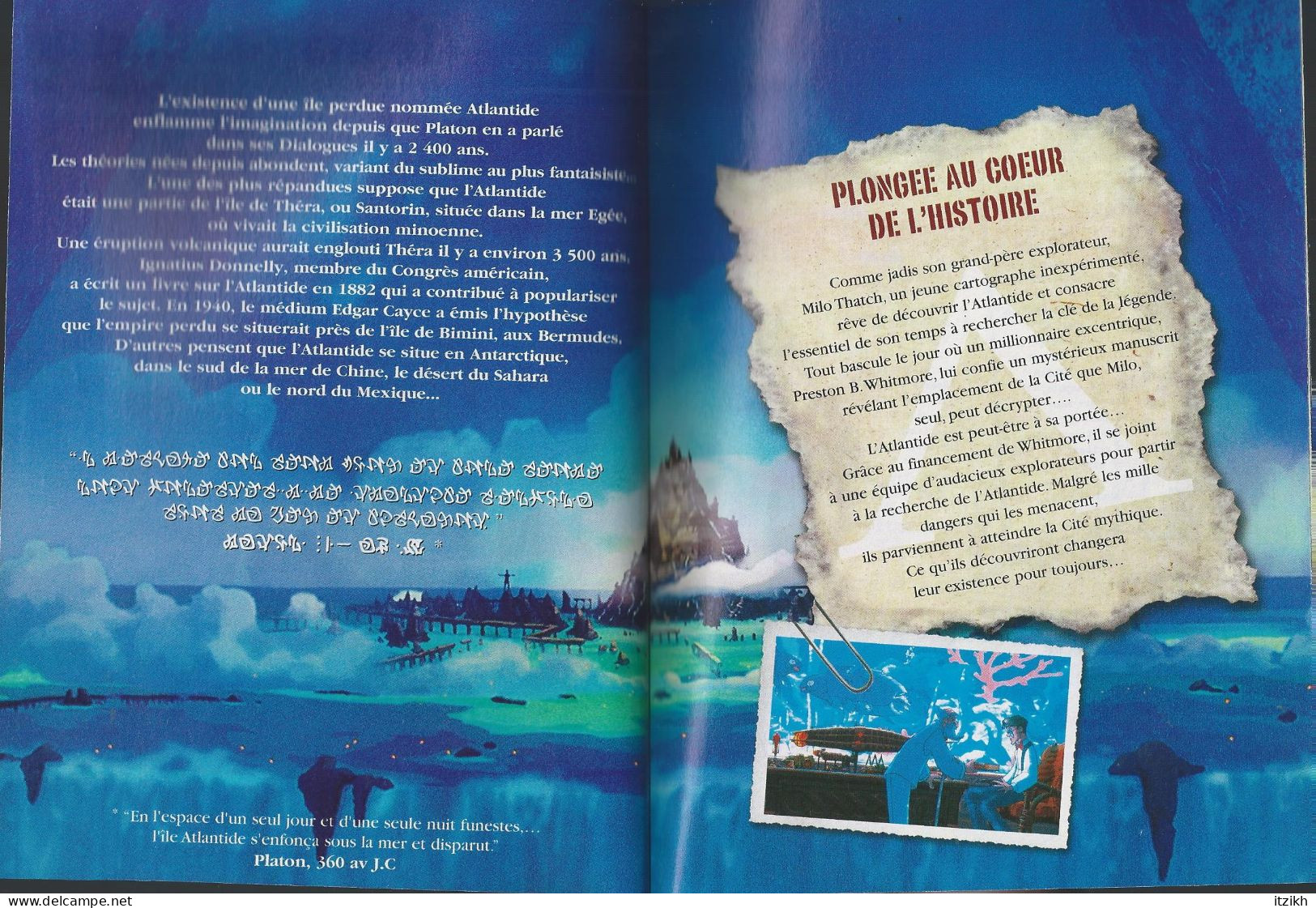 L'Atlantide L’Empire Perdu Walt Disney Noël 2001 Livret De 12 Pages Etat Neuf - Publicité Cinématographique