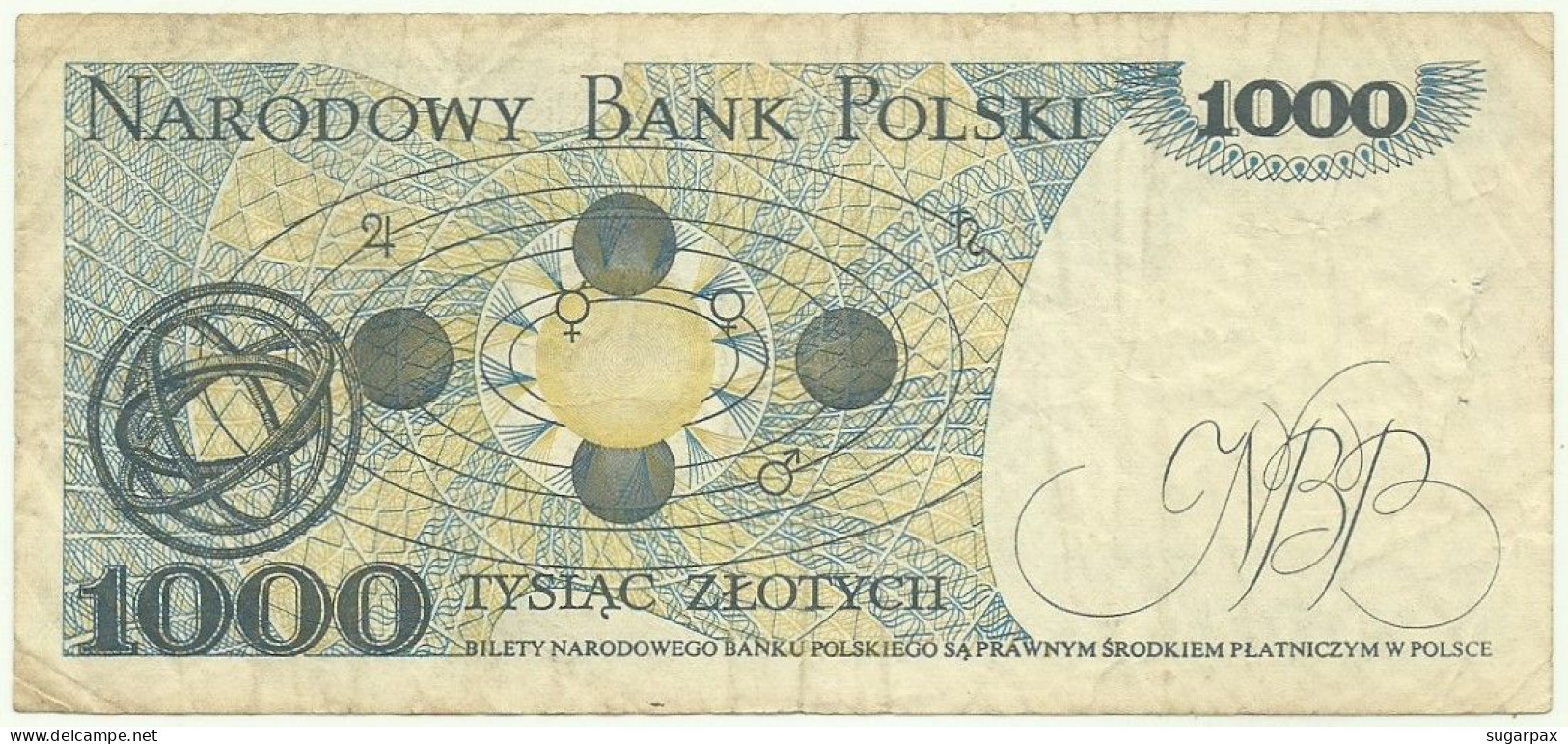 POLAND - 1000 Zlotych - 1982 - Pick 146.c - Série GL - Narodowy Bank Polski - 1.000 - Pologne