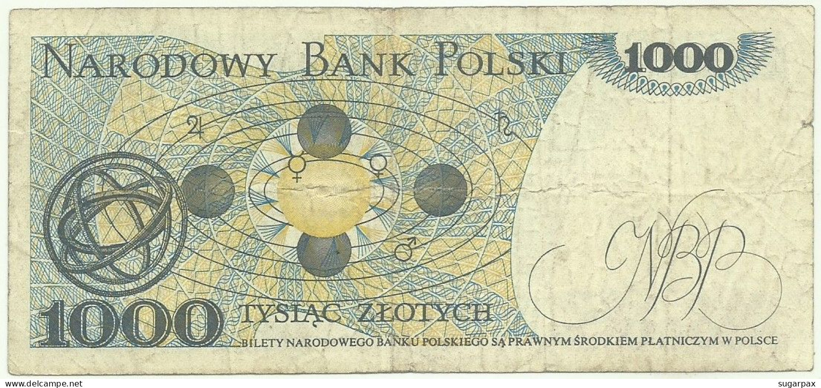 POLAND - 1000 Zlotych - 1982 - Pick 146.c - Série GM - Narodowy Bank Polski - 1.000 - Polonia