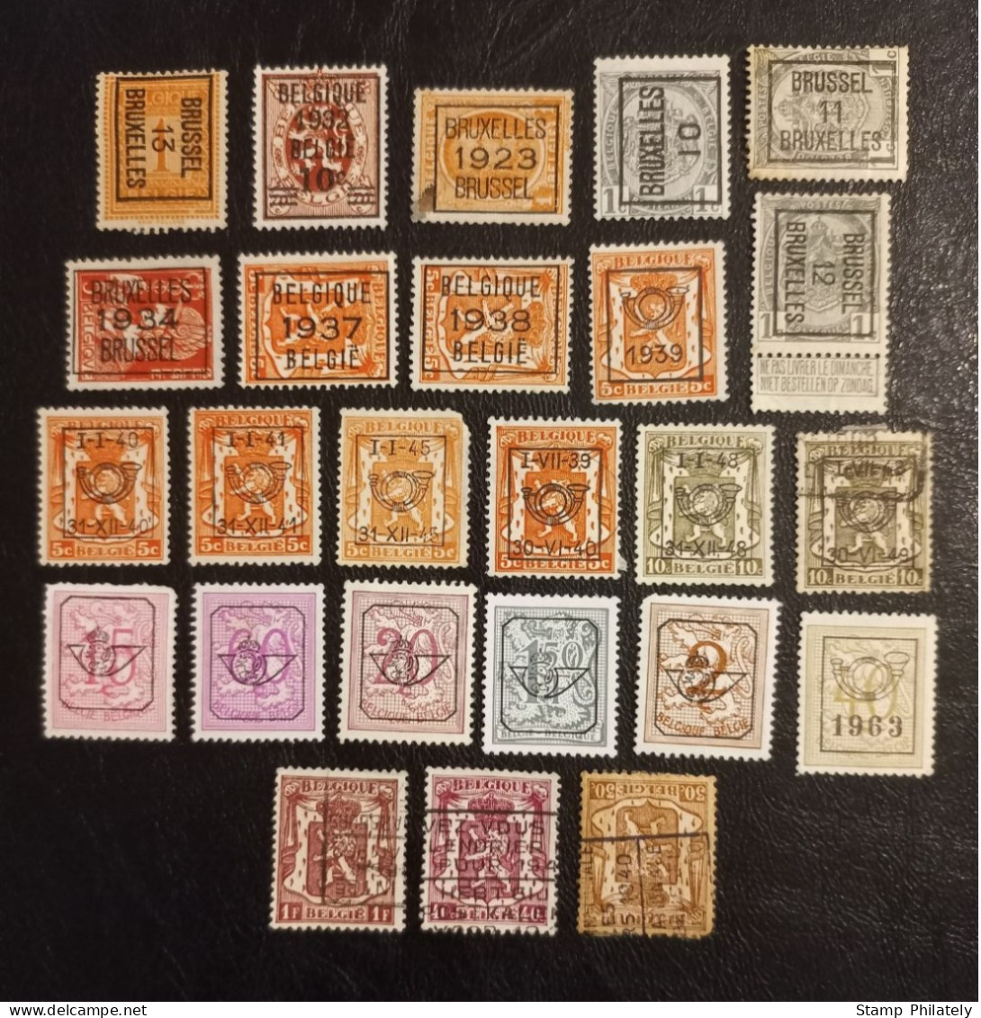 Belgium Precancels Different Stamps - Sonstige & Ohne Zuordnung