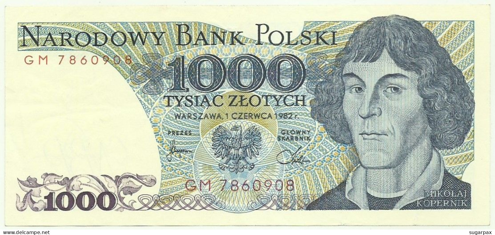 POLAND - 1000 Zlotych - 1982 - Pick 146.c - Série GM - Narodowy Bank Polski - 1.000 - Polen