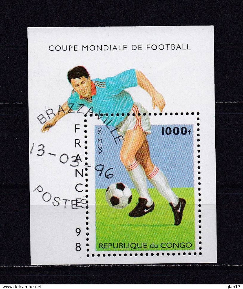 CONGO 1996 BLOC N°65 OBLITERE FOOTBALL - Usati