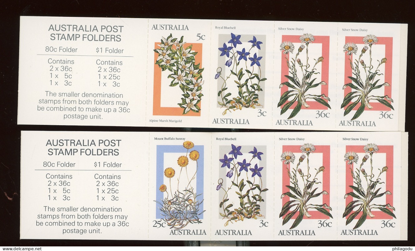 ALPINE. WILD FLOWERS. Fleurs. Blumen  . 2 Booklets - Cuadernillos