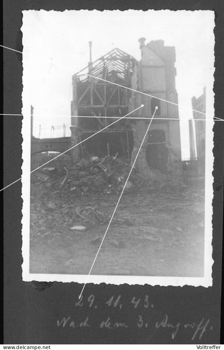 Orig. Foto 29.11.1943 3. Flieger Angriff Auf Das Sudhaus Der Hochschulbrauerei In Berlin Wedding, Soorstraße - Wedding