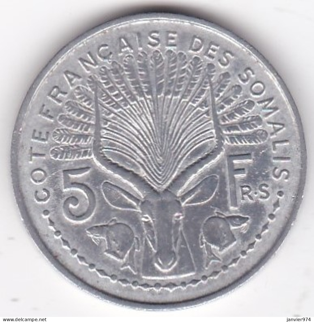 Cote Française Des Somalis, Union Française. 5 Francs 1948 , Aluminium . Lec# 40 - Dschibuti