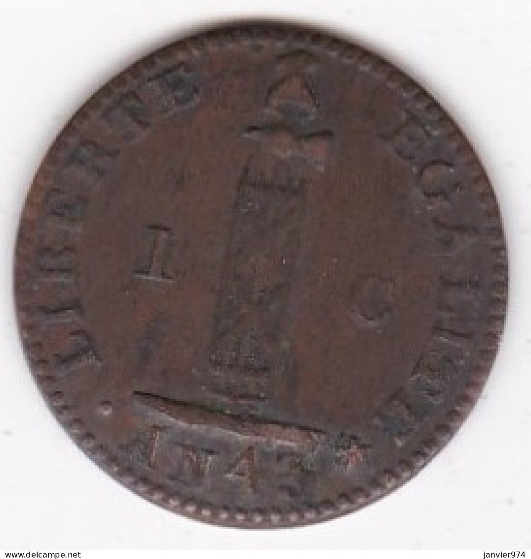 Haïti . 1 Centime 1846 AN 43. En Cuivre. KM# 24 - Haiti