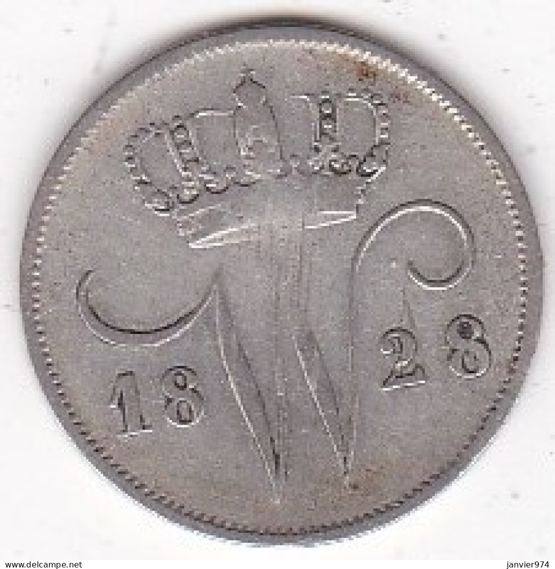 Pays Bas 10 Cents 1828 B Bruxelles , WILLEM I, En Argent, KM# 53 - 1815-1840: Willem I.