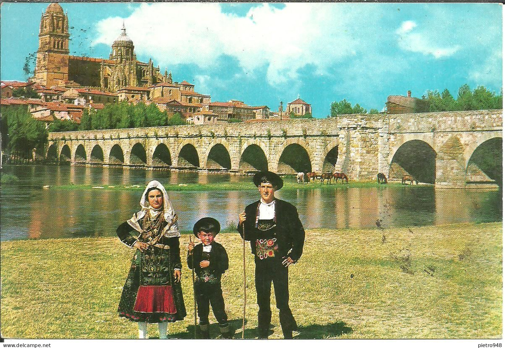 Salamanca (Castilla Y Leon, Espana) Puente Romano, Charros Tipicos, Pont Romain, Costumes Paysan Tipique, Folklore - Salamanca