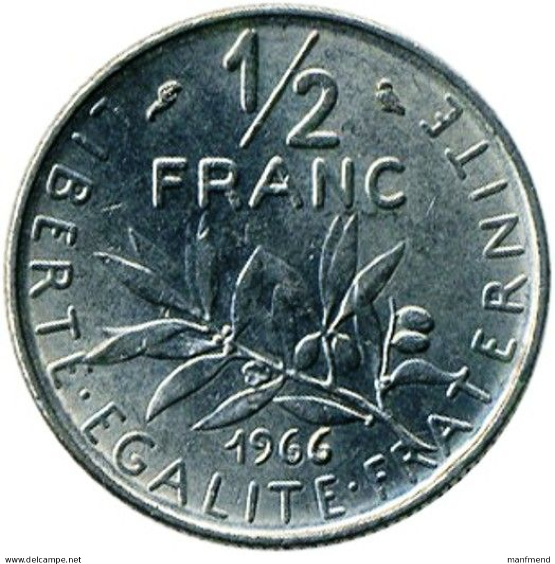 France - 1966 - KM 931 - 1/2 Franc - XF - 1/2 Franc