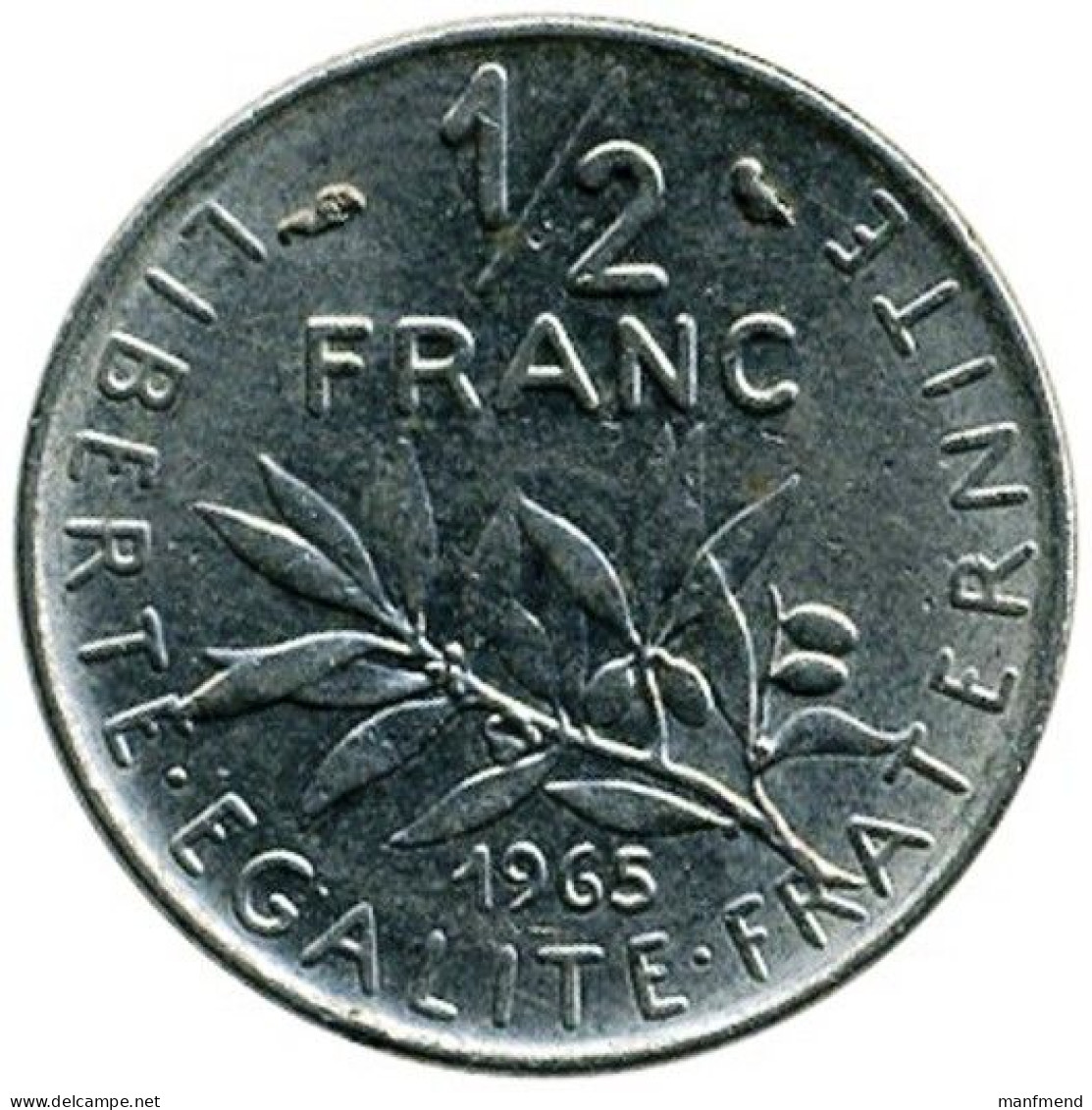 France - 1965 - KM 931 - 1/2 Franc - XF - 1/2 Franc