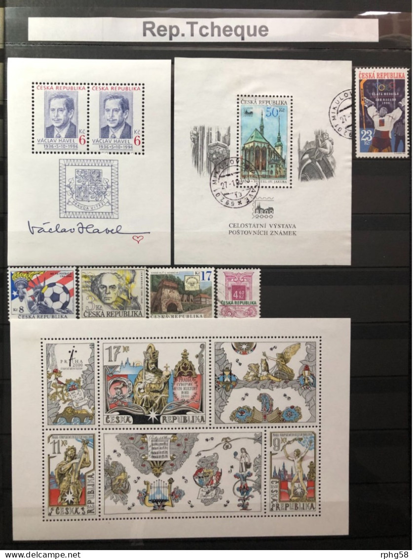 Lot Timbres République Tchèque - Collections, Lots & Series