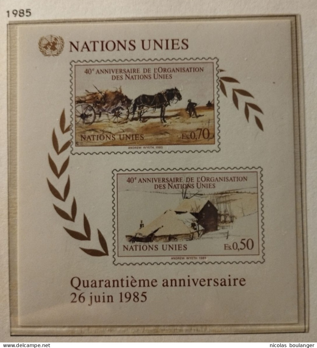 Nations Unies Genève 1985 / Yvert Bloc Feuillet N°3 / ** - Ungebraucht