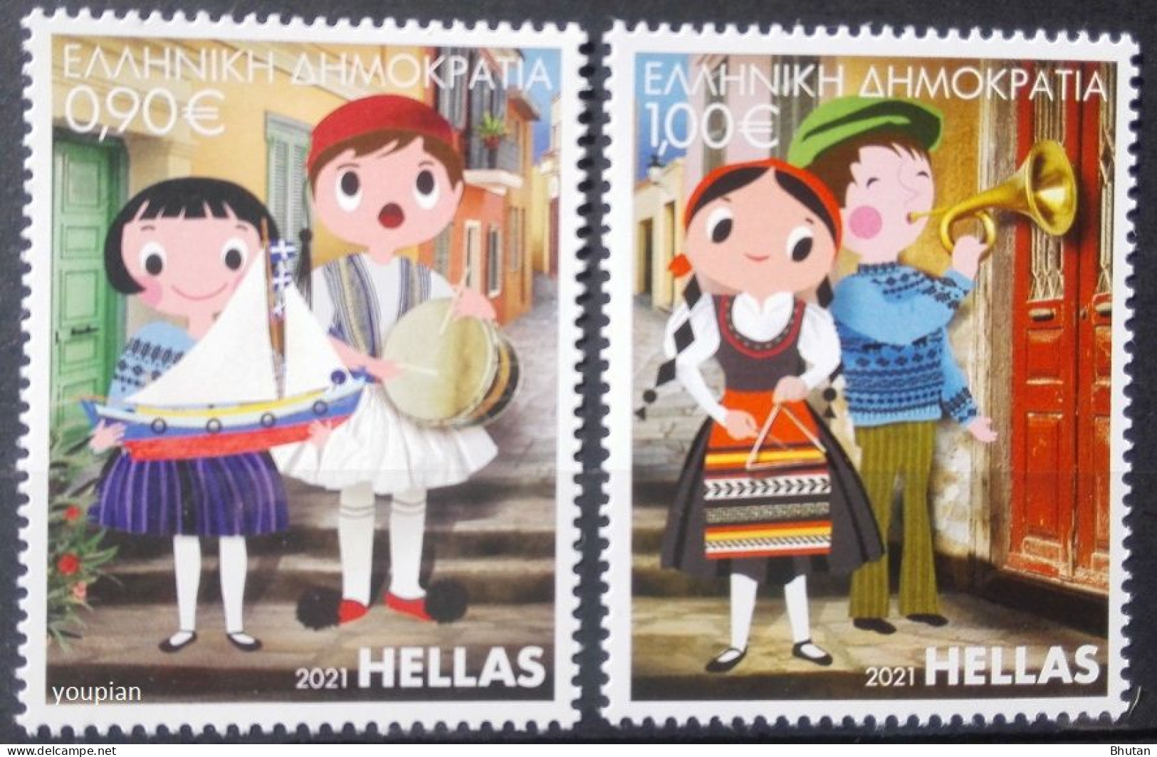 Greece 2021, Christmas, MNH Stamps Set - Unused Stamps