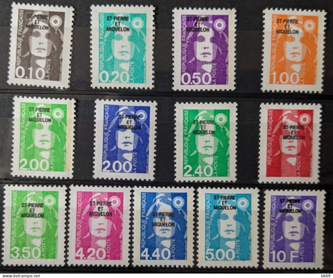 523 à 525,555, 556, 572** Briat Marianne 13 Valeurs Sous Faciale - Unused Stamps