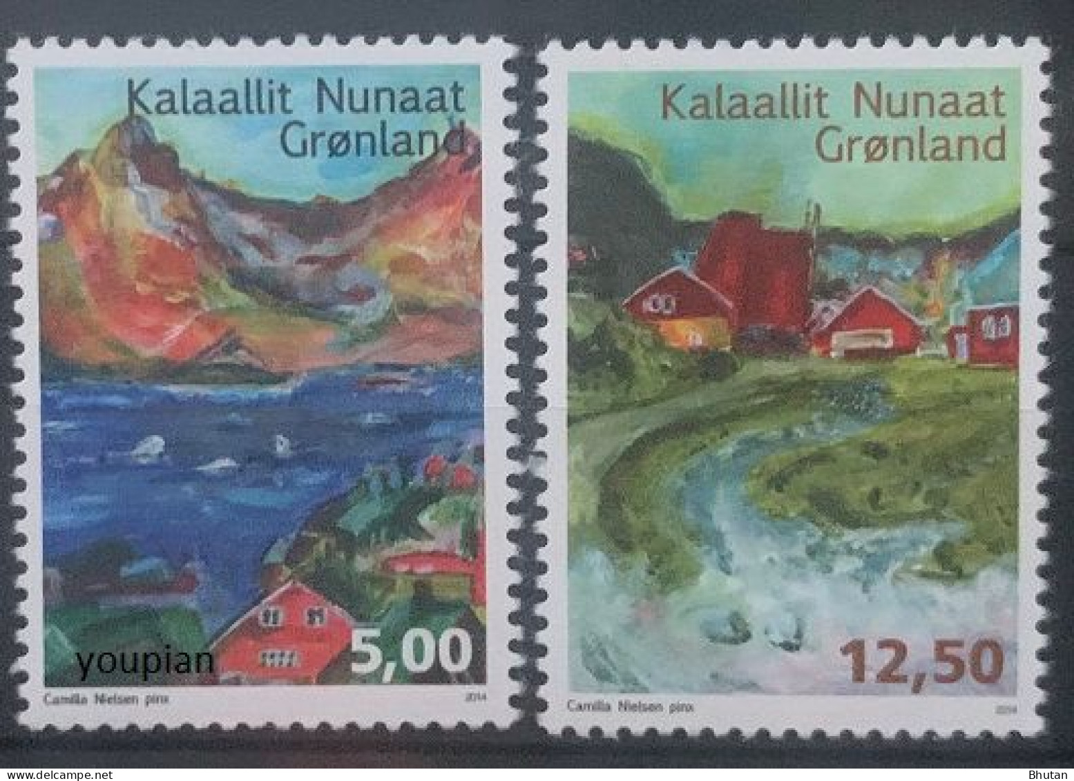 Greenland 2014, Painting From Greenland Iin Summer, MNH Stamps Set - Ungebraucht