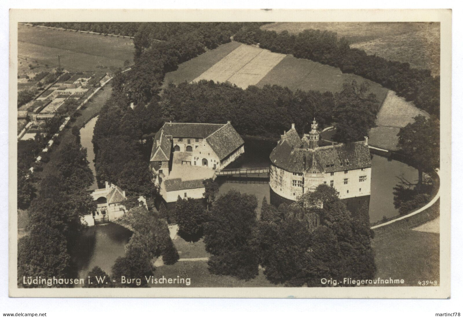 4710 Lüdinghausen I. W. Burg Vischering Orig.-Fliegeraufnahme 43943 Coesfeld - Lüdinghausen
