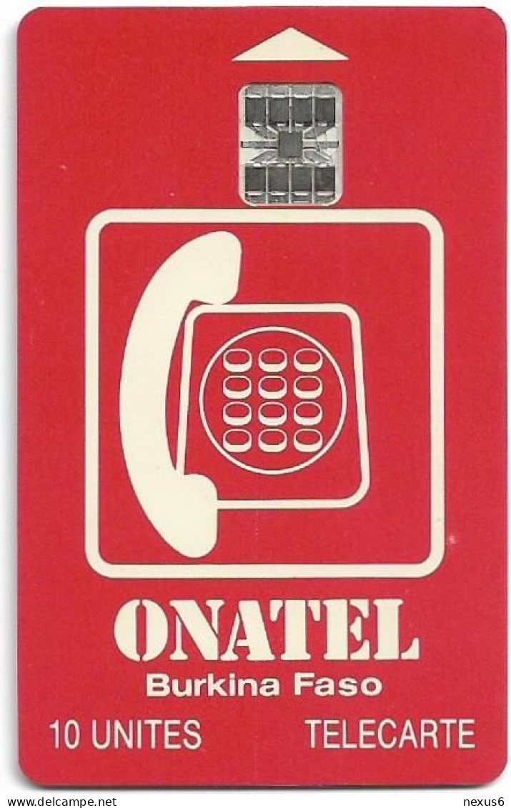 Burkina Faso - Onatel - Logo Red, SC7 ISO, Cn. C5Axxxxxx Red At Right, Glossy Finish, 1994, 10Units, Used - Burkina Faso