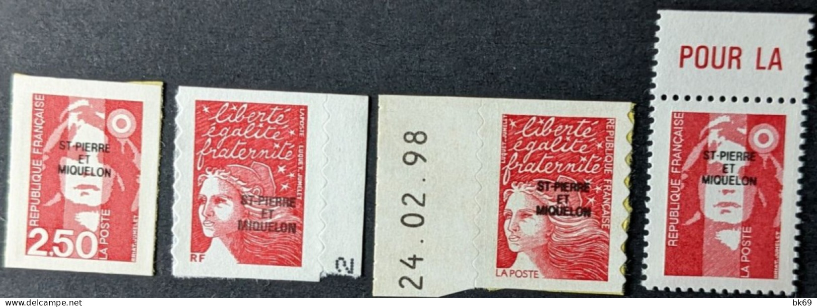 557,578,791,675** Marianne, Issus De Carnet, Sous Faciale - Unused Stamps