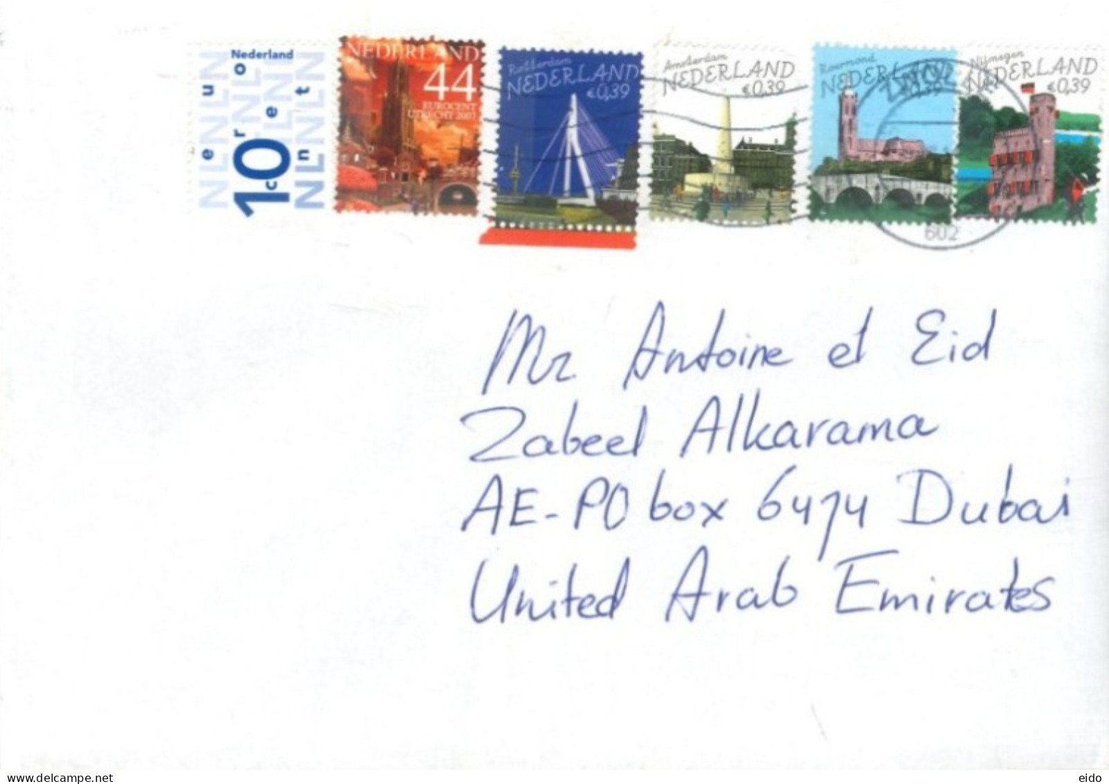 NETHERLANDS  - 2022, STAMPS COVER TO DUBAI. - Lettres & Documents