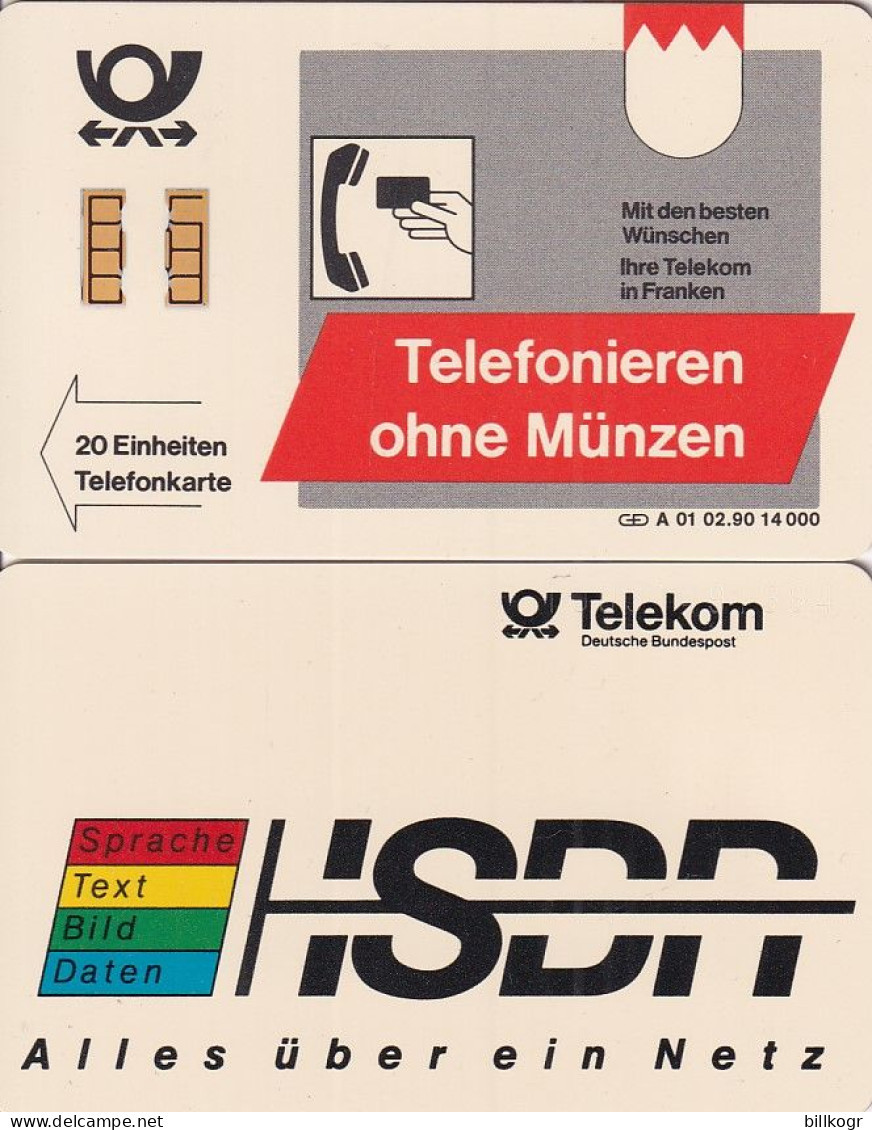 GERMANY - ISDN(A 01), Tirage 14000, 02/90, Mint - A + AD-Series : D. Telekom AG Advertisement