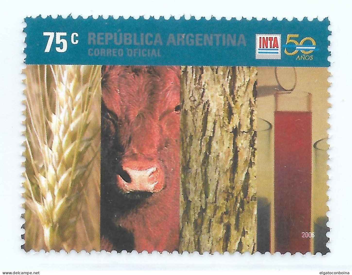 ARGENTINA 2006 INTA 50 ANNIVERSARY AGRICULTURE AND LIVESTOCK INDUSTRIES MNH MI 3098 - Neufs