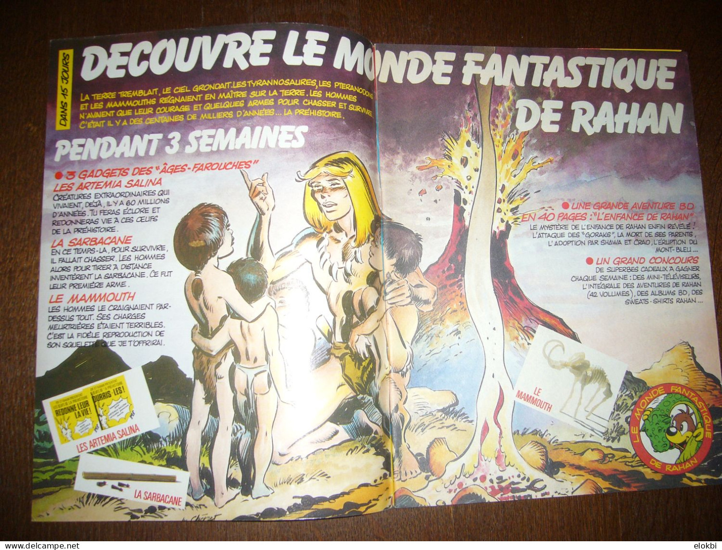 Rahan - "L'enfance De Rahan" EO Parue Dans Pif Gadget 984,985 Et 986 Qui Contenaient Le Grand Concours "Joue Avec Rahan" - Pif Gadget