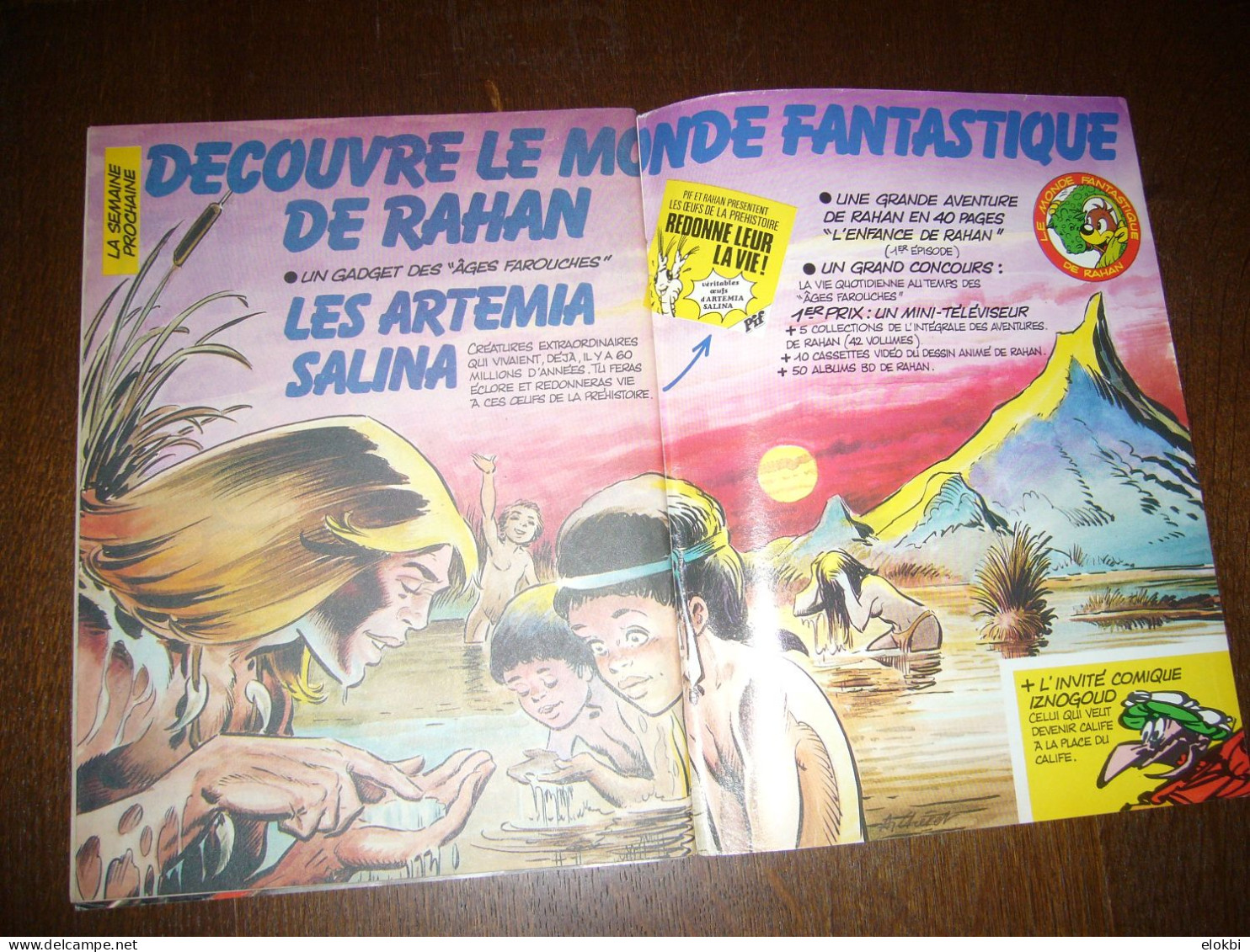 Rahan - "L'enfance De Rahan" EO Parue Dans Pif Gadget 984,985 Et 986 Qui Contenaient Le Grand Concours "Joue Avec Rahan" - Pif Gadget