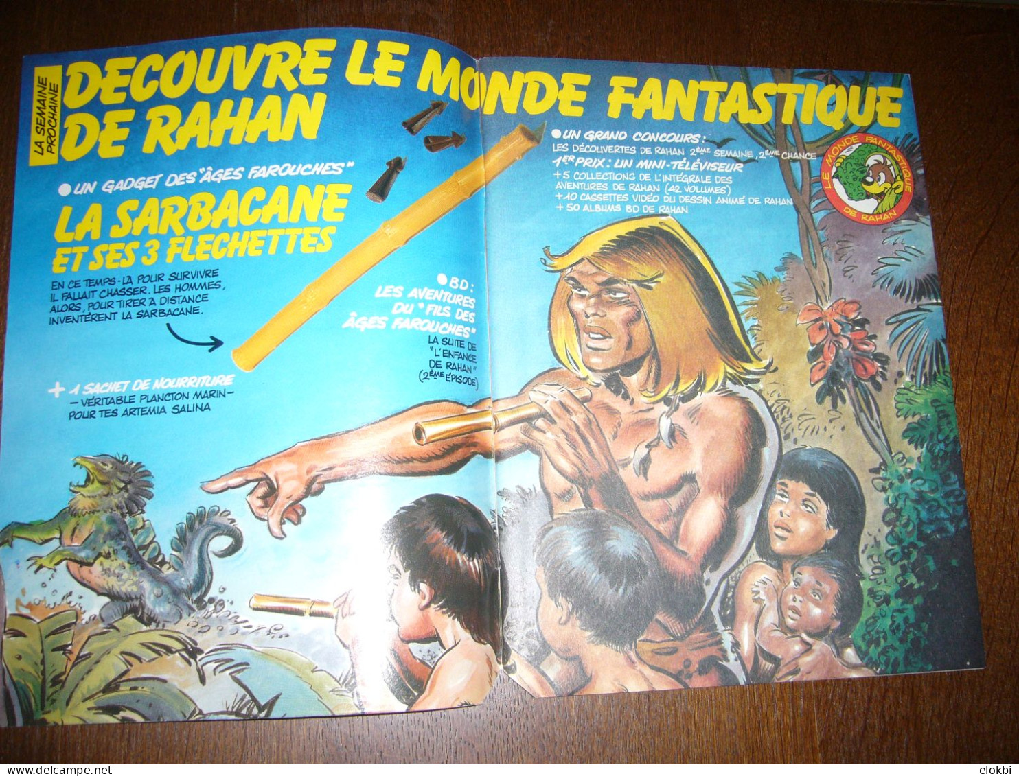 Rahan - "L'enfance de Rahan" EO parue dans Pif Gadget 984,985 et 986 qui contenaient le Grand Concours "Joue avec Rahan"