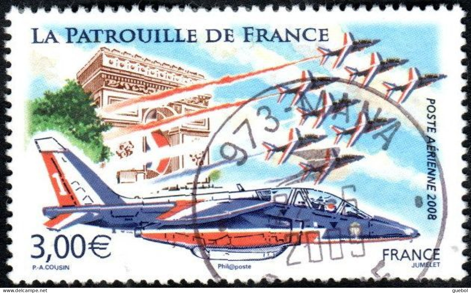 France Oblitération Cachet à Date N° PA  71 - Poste Aérienne - Patrouille De France - 1960-.... Oblitérés