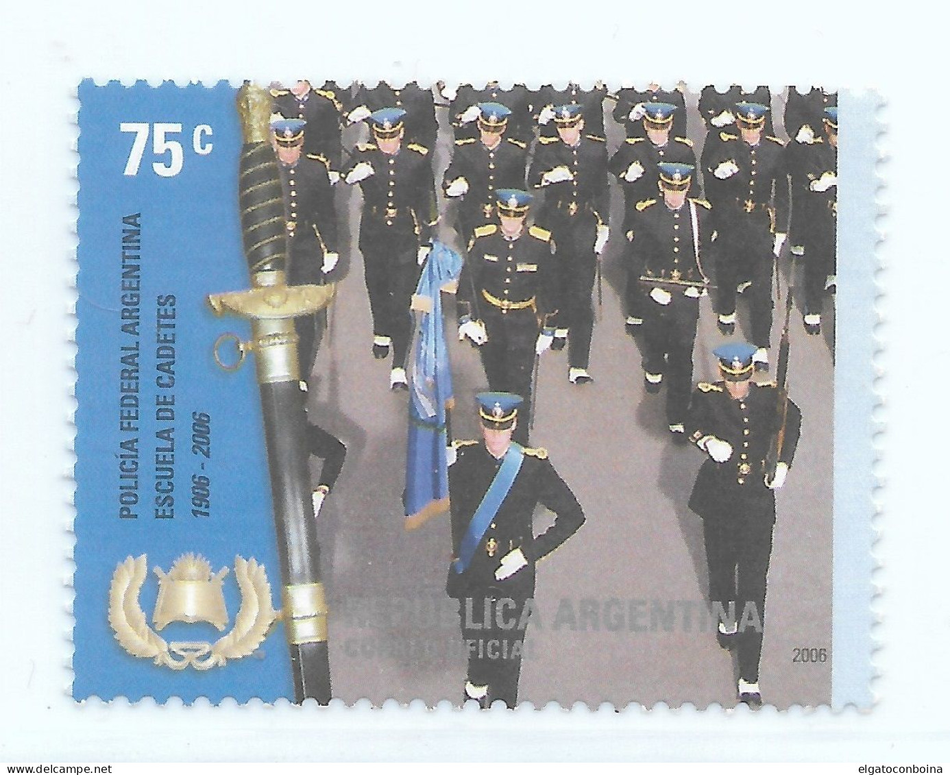 ARGENTINA 2006 POLICE CADET SCHOOL RAMON L FALCON POLICEMEN 1 VALUE MNH - Unused Stamps