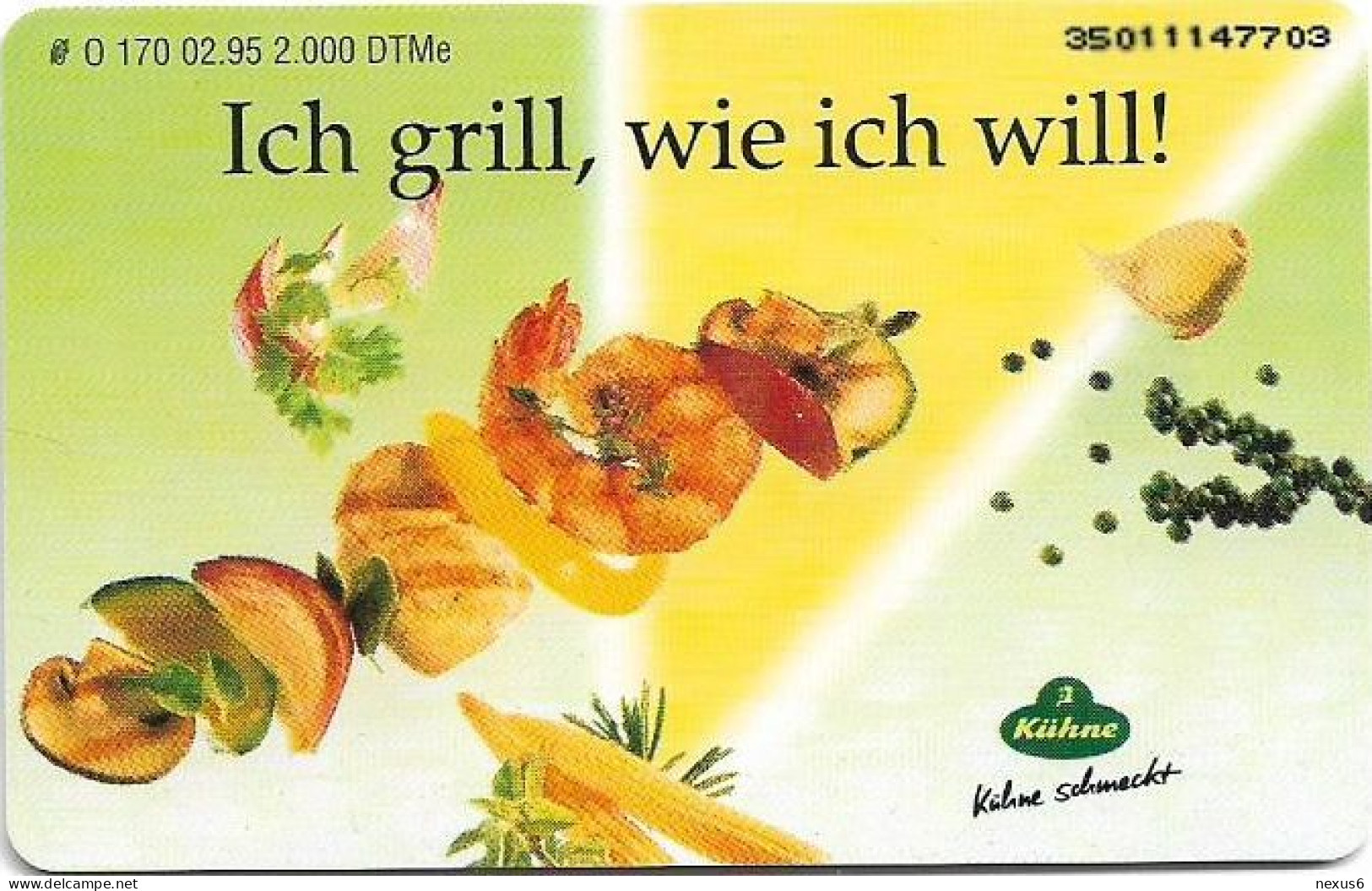 Germany - Kühne 14 - Ich Grill, Wie Ich Will - O 0170 - 02.1995, 6DM, 2.000ex, Used - O-Series: Kundenserie Vom Sammlerservice Ausgeschlossen