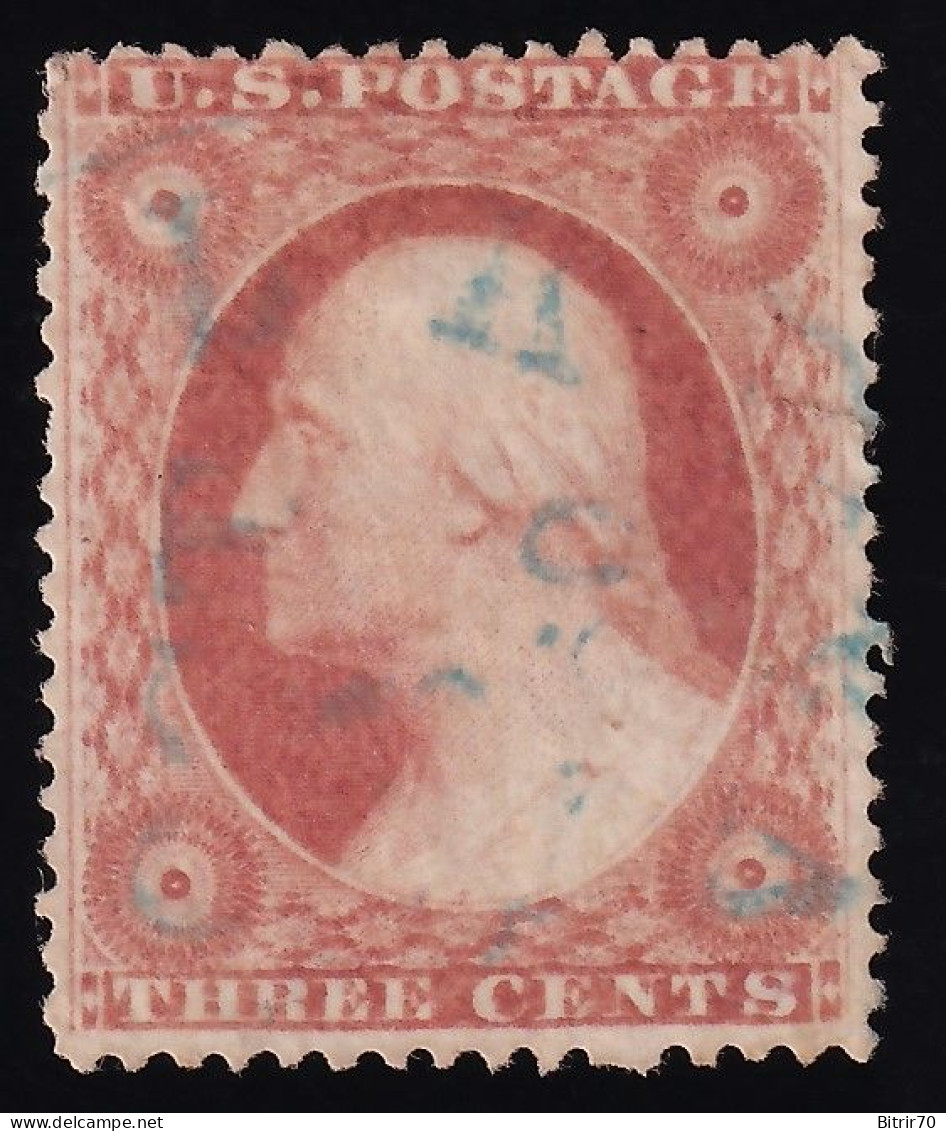 Estados Unidos, 1858 Scott. 25, 3 ¢.  Rose, I - Used Stamps
