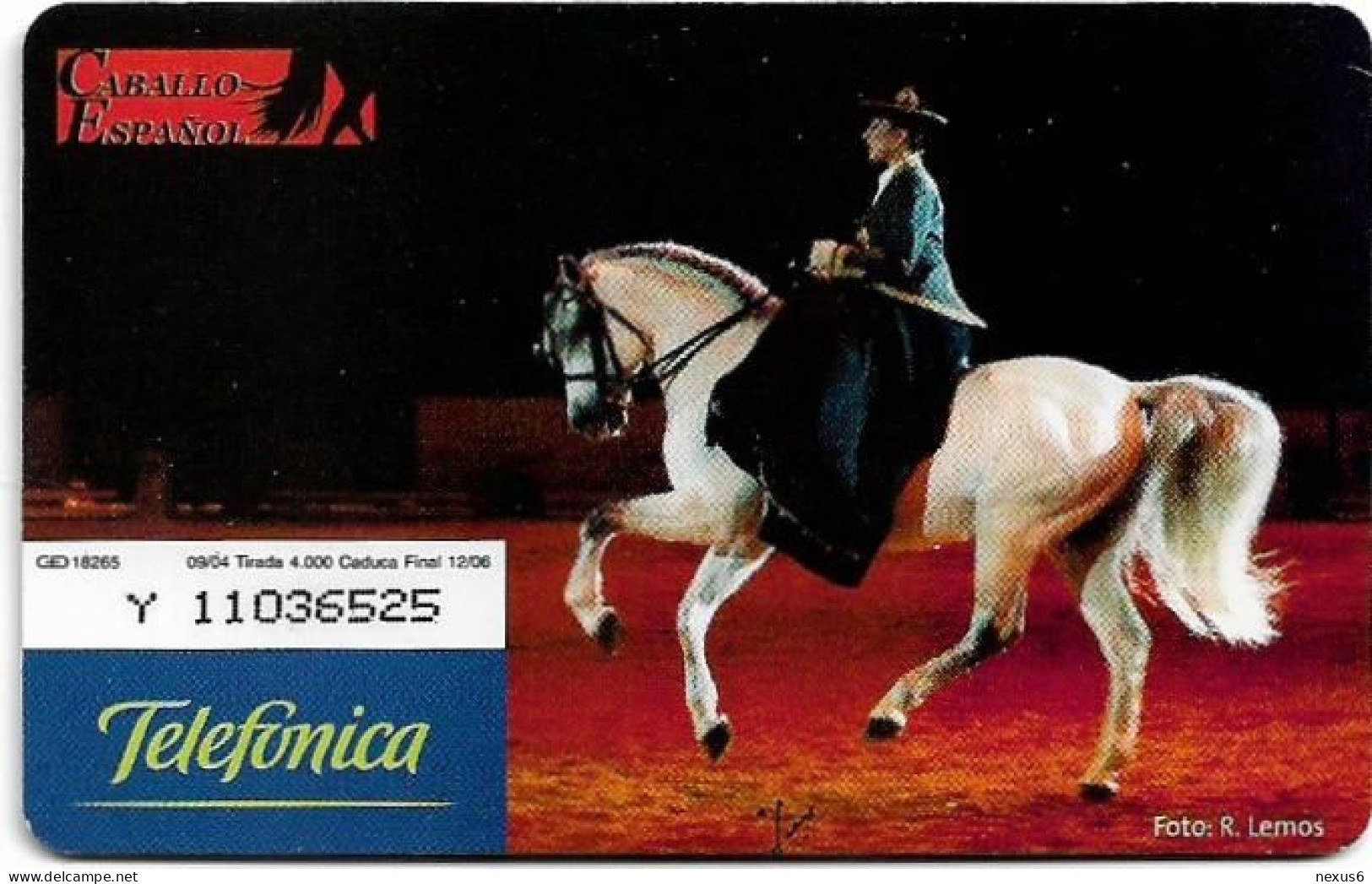 Spain - Telefónica - Horse Puzzle 3/4 - P-552 - 09.2004, 4.000ex, Used - Private Issues