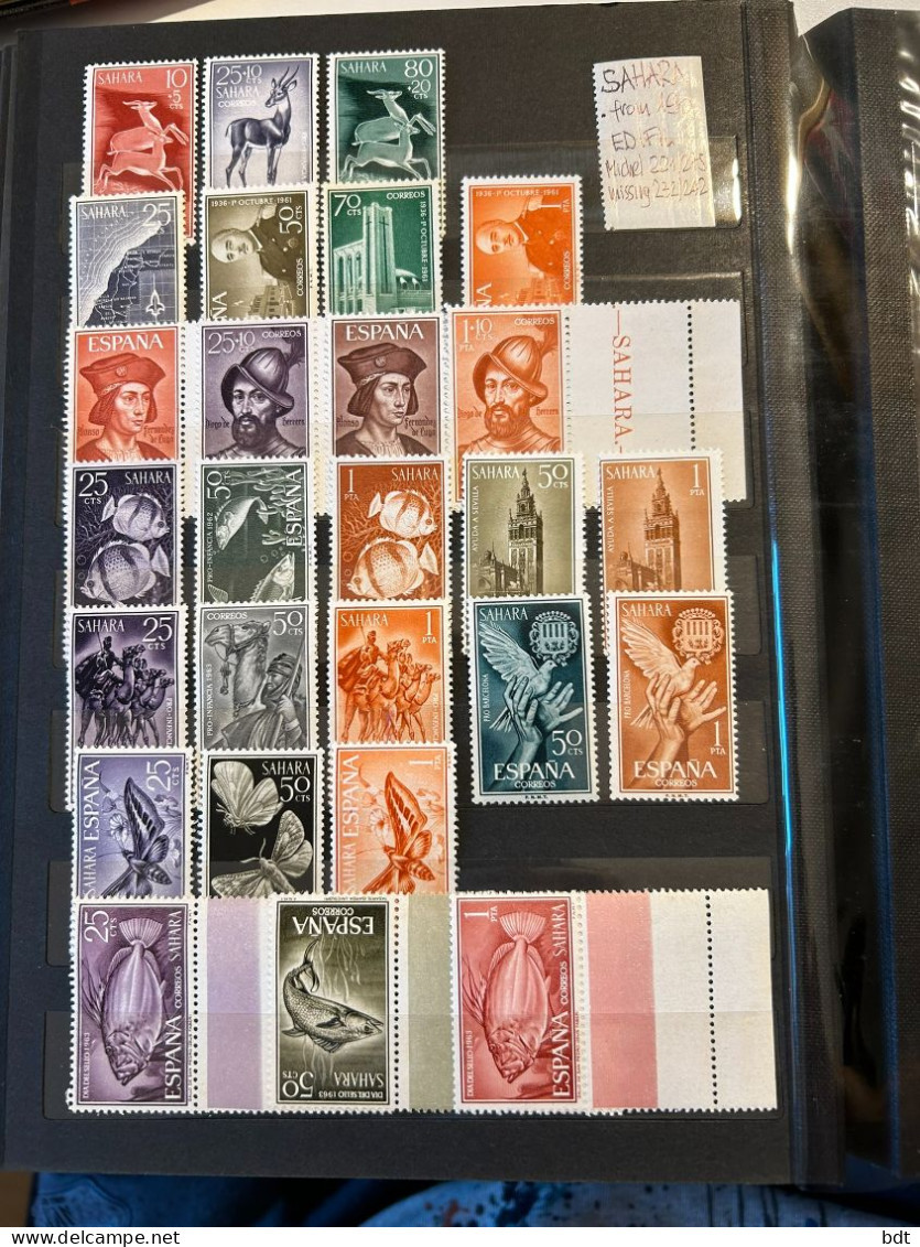 WS100 SPANISH COLONIES 1961-1965 COLLECTION SAHARA+RIO MUNI+FERNANDO POO+IFNI+ANDORRA MNH** - Collezioni